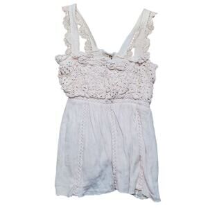 Paris Rags Boho Fairycore Knit & Gauze Tank - Size Medium